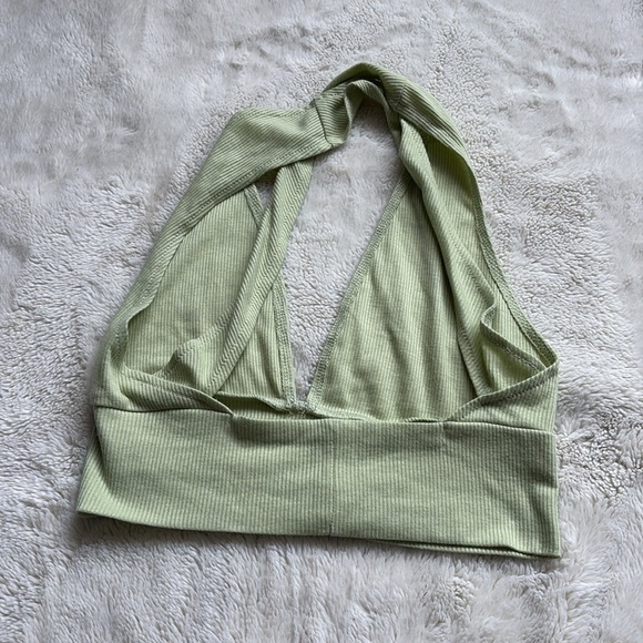 SHEIN Green Crossback Crop Top XS - Picture 2 of 5